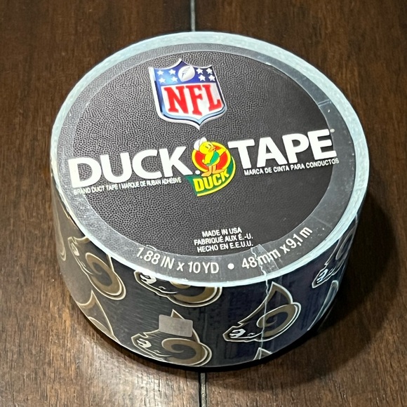 RARE New 2012 SEALED Los Angeles Rams NFL Blue/White/Gold Duck Tape one roll - Picture 4 of 6